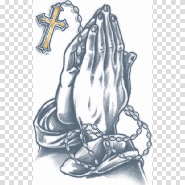 Praying Hands Abziehtattoo Prison tattooing Body art, praying hand transparent background PNG clipart