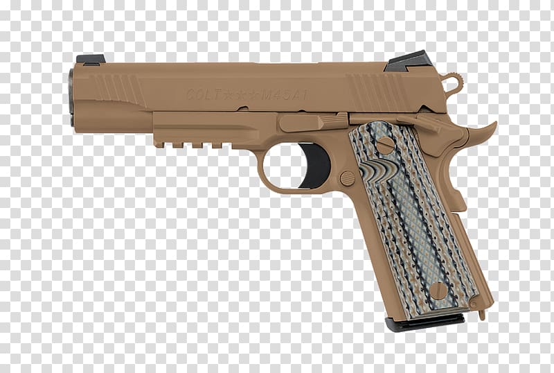 MEU(SOC) pistol Tokyo Marui Colt's Manufacturing Company .45 ACP, weapon transparent background PNG clipart