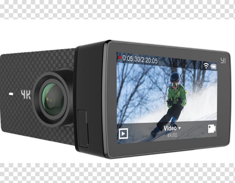 YI Technology YI 4K+ Action Camera 4K resolution YI Technology YI 4K Action Camera, camera 4k transparent background PNG clipart