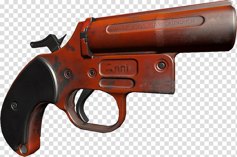 Trigger Revolver Firearm Flare gun Pistol, ammunition transparent background PNG clipart