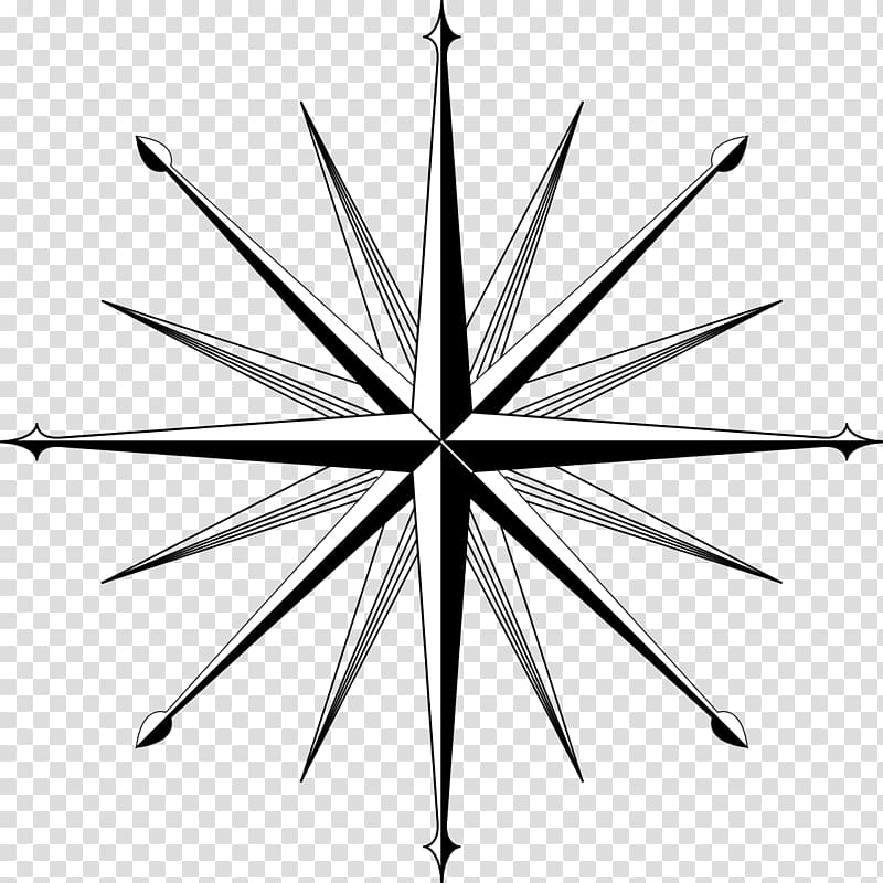 North Compass rose Points of the compass , Compass Line Art transparent background PNG clipart