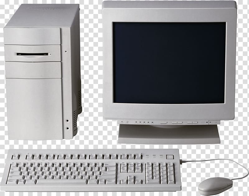 white CRT computer monitor, Vintage Desktop Pc transparent background PNG clipart