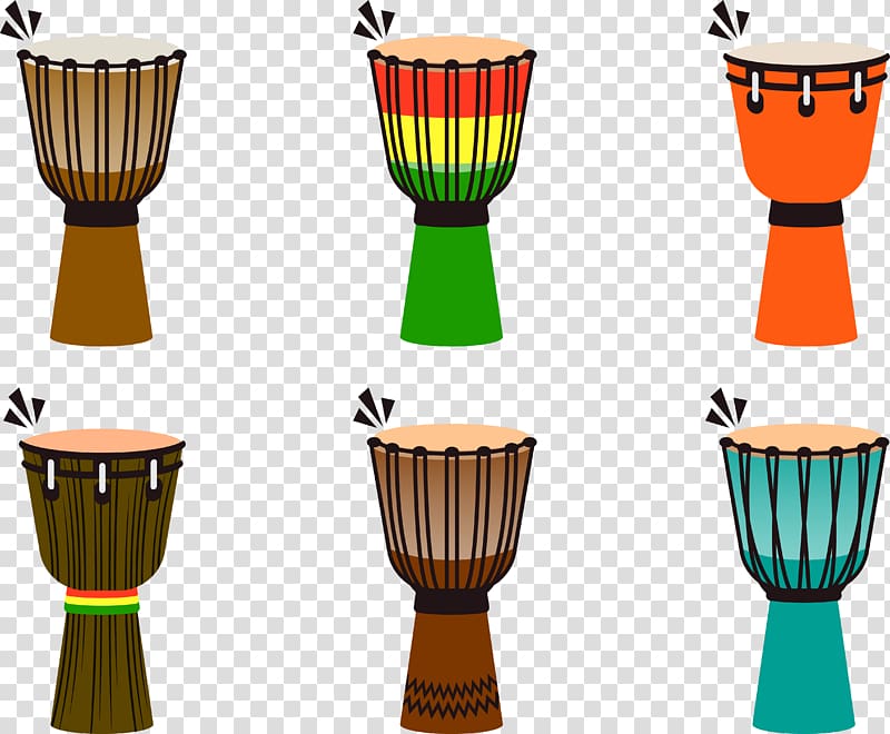 Djembe Drum Timbales Musical instrument, Western drums transparent background PNG clipart