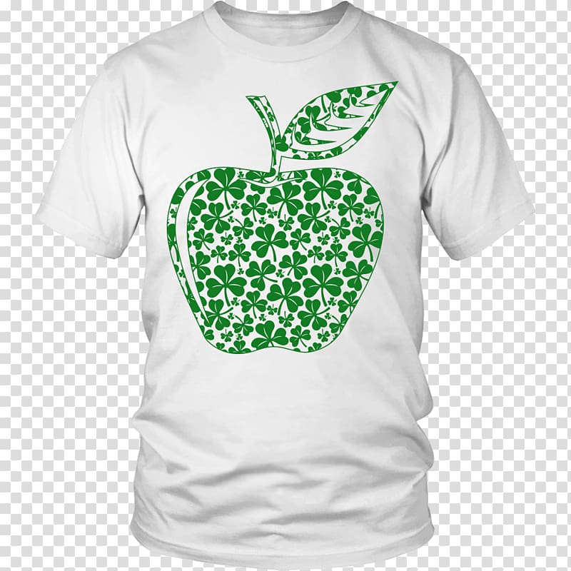 T-shirt Hoodie Clothing Neckline, Apple TEACHER transparent background PNG clipart