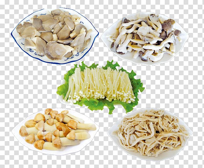 Hot pot Mushroom Vegetarian cuisine Dish, Mushroom dishes set transparent background PNG clipart