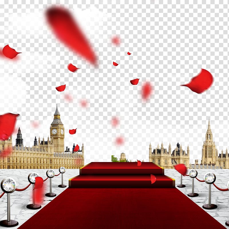 red carpet illustration, Wedding Taobao , Leading to the marriage of the red carpet transparent background PNG clipart