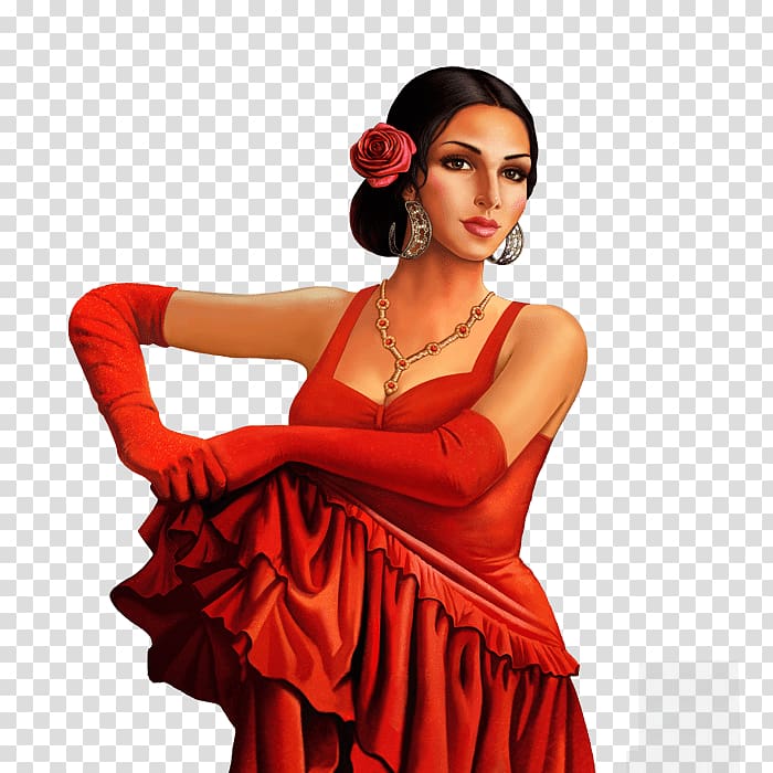 Flamenco Shoulder Gown Fashion, Flamenco Dancer transparent background PNG clipart