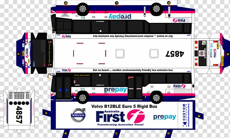 Bus Paper model Car Transport, bus top view transparent background PNG clipart