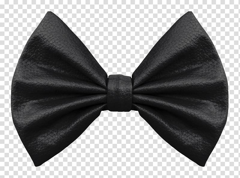 black leather bow , Bow tie Necktie, Bow Tie transparent background PNG clipart