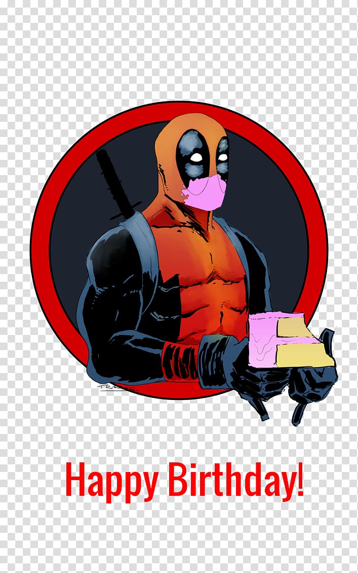 Deadpool Wedding invitation Greeting & Note Cards Birthday Spider-Man, avengers happy birthday cartoon characters transparent background PNG clipart