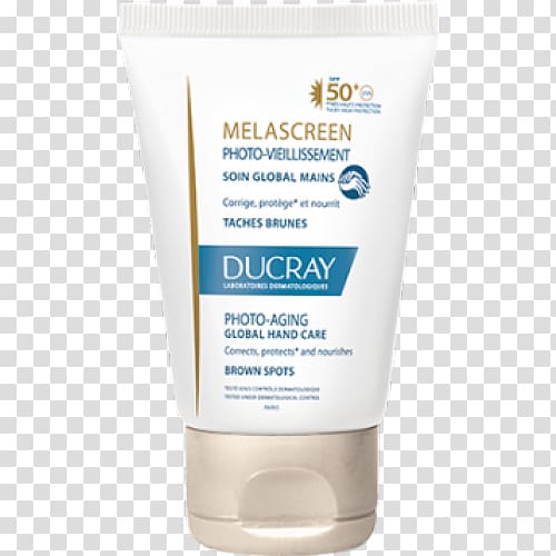Ducray Melascreen Intense Depigmenting Care Liver spot Ageing Pharmacy Cream, hand transparent background PNG clipart