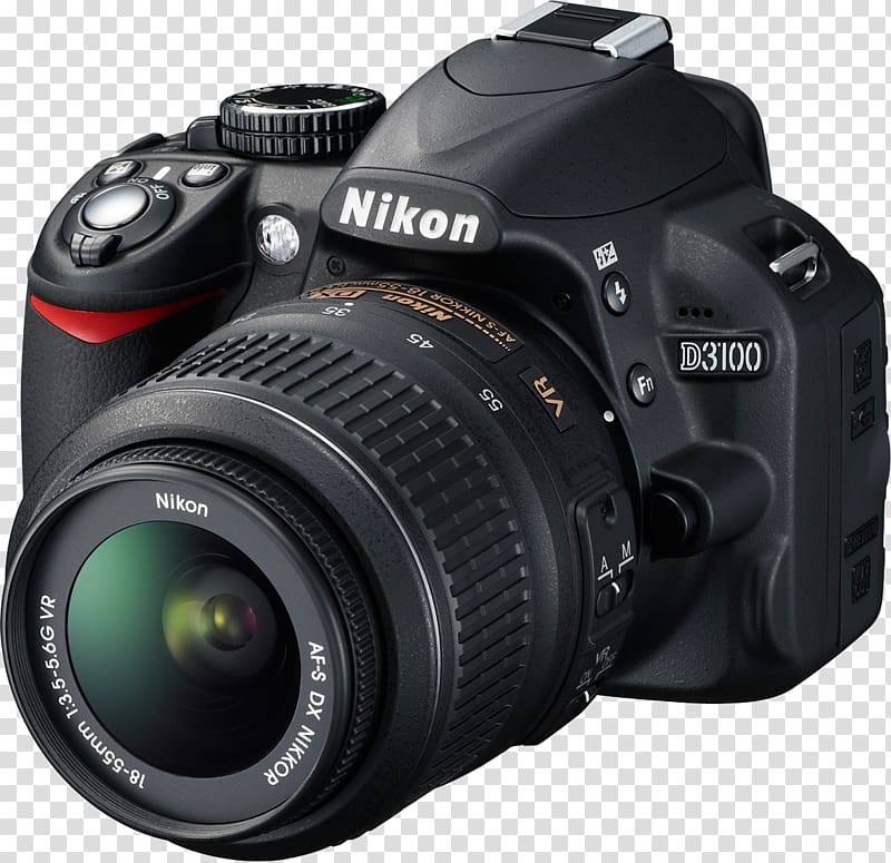 Canon EF-S 18–55mm lens AF-S DX Nikkor 18-105mm f/3.5-5.6G ED VR Nikon D5000 Nikon AF-S DX Zoom-Nikkor 18-55mm f/3.5-5.6G Digital SLR, camera transparent background PNG clipart