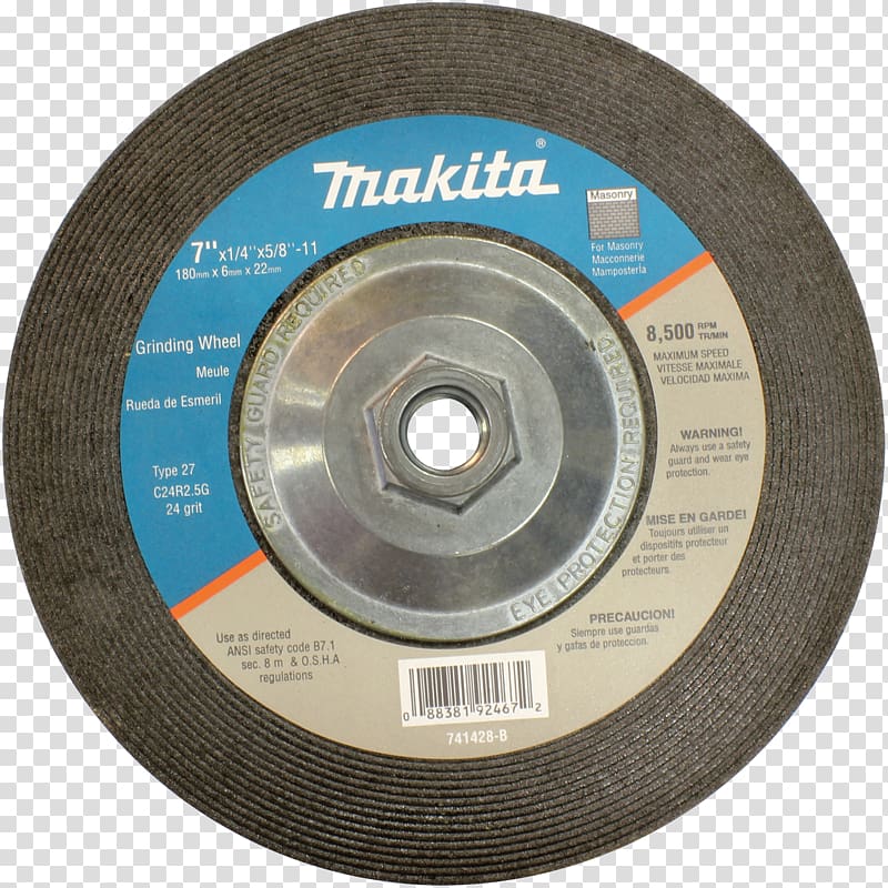 Grinding wheel Angle grinder Makita Grinding machine, others transparent background PNG clipart