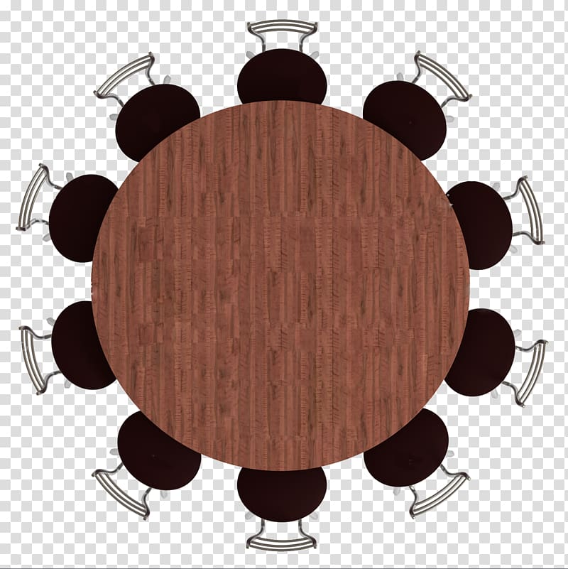 round table with chairs illustration, Round Table Chair Dining room , top view transparent background PNG clipart