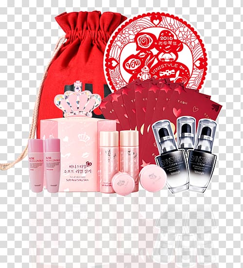 Cosmetics Chinese New Year Fukubukuro, Spring Beauty Lucky Bag transparent background PNG clipart