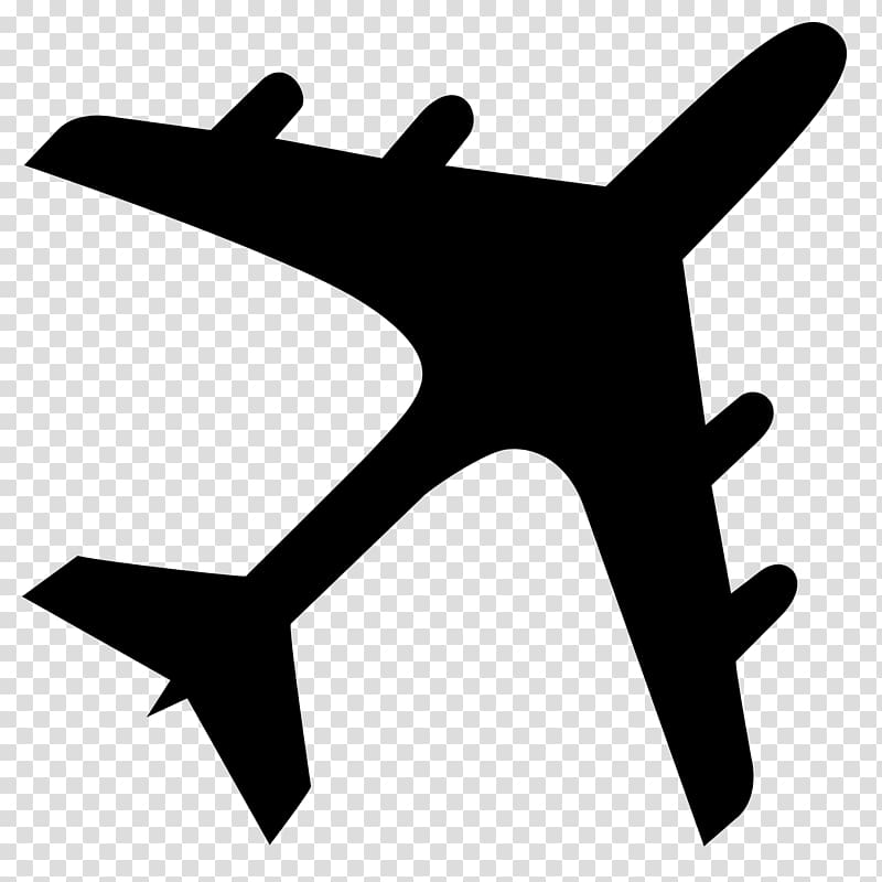 Airplane Aircraft Silhouette Computer Icons , cartoon plane transparent background PNG clipart