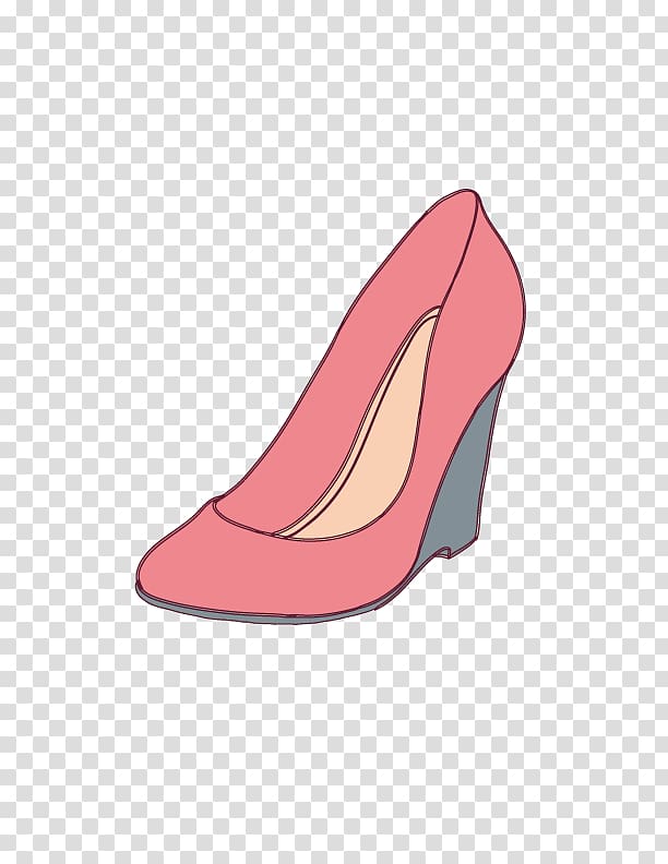 Slipper High-heeled footwear Shoe, Pink high heels transparent background PNG clipart