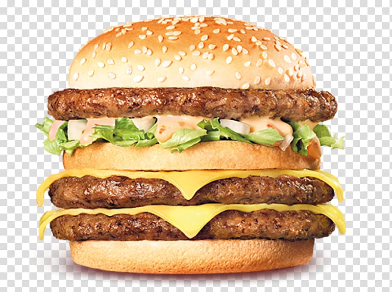 Cheeseburger McDonald\'s Big Mac Hamburger Hamburg steak Whopper, cheese transparent background PNG clipart