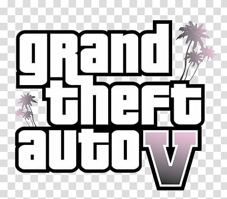 Grand Theft Auto V poster, Grand Theft Auto V Logo transparent background PNG clipart