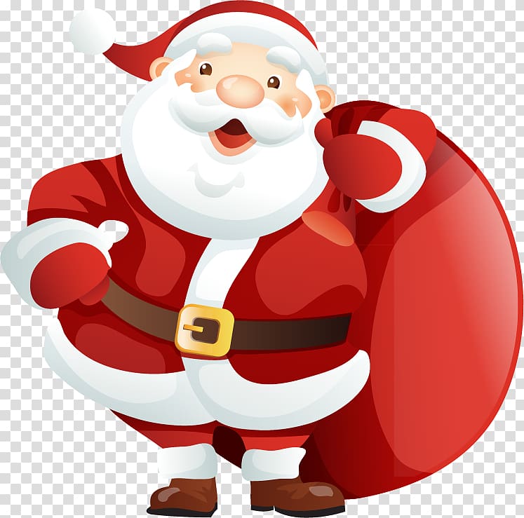 Santa Claus Reindeer Christmas card, Santa Claus Christmas material transparent background PNG clipart