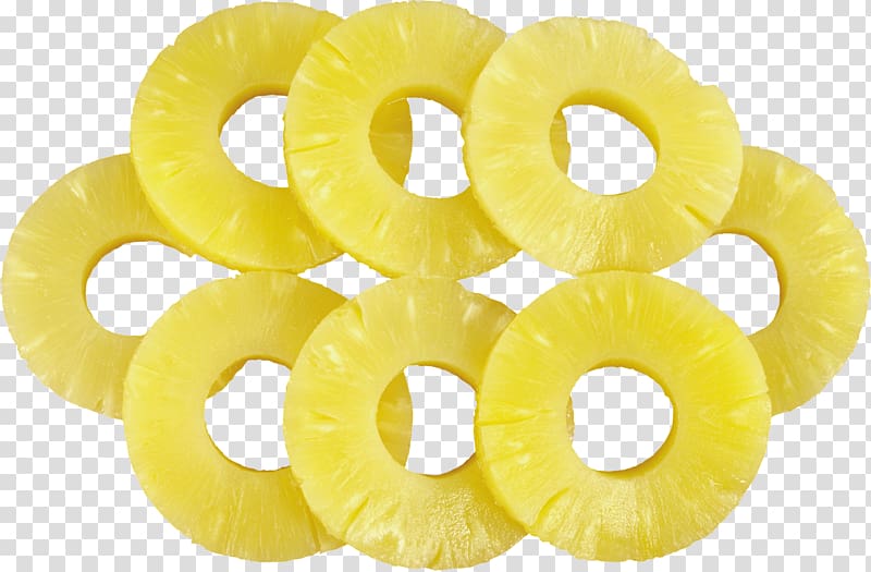 Doughnut Pineapple Fruit Pizza, pieces of pineapple transparent background PNG clipart