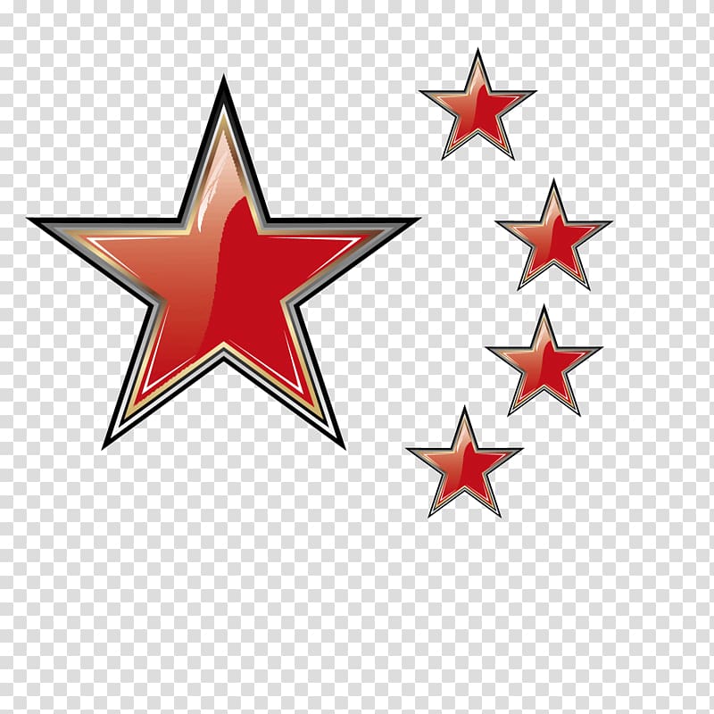 Great Leap Forward Red Texture Five Star transparent background PNG clipart