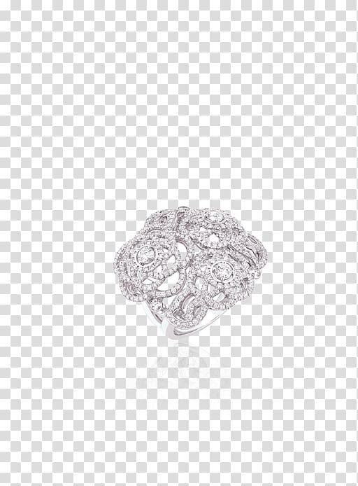 Ring Silver Body piercing jewellery Pattern, White simple diamond ring decorative pattern transparent background PNG clipart