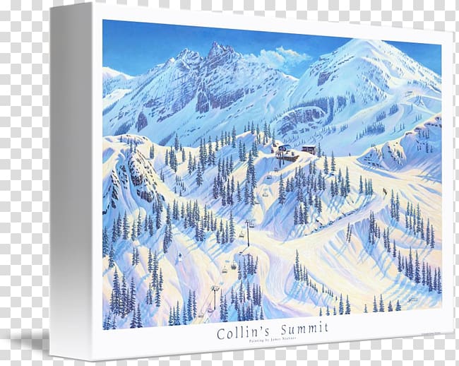 09738 Glacial landform Gallery wrap Canvas , title borders transparent background PNG clipart
