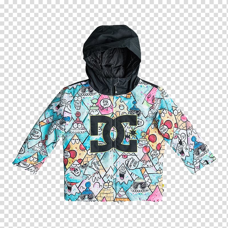 Jacket DC Shoes Clothing Snowboard Coat, Winter Jacket with Hoodie transparent background PNG clipart