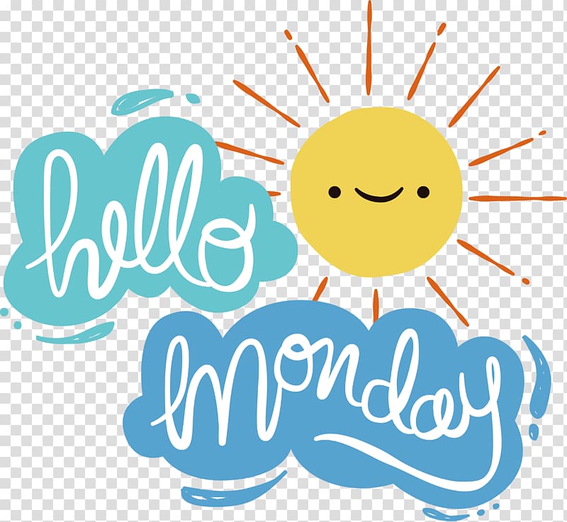 Hello Monday, Euclidean , Smiling little sun transparent background PNG clipart