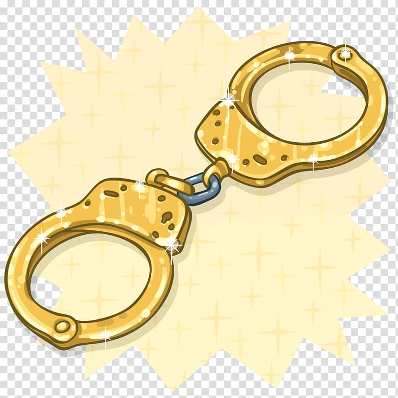 Golden handcuffs Police Computer Icons Game, handcuffs transparent background PNG clipart