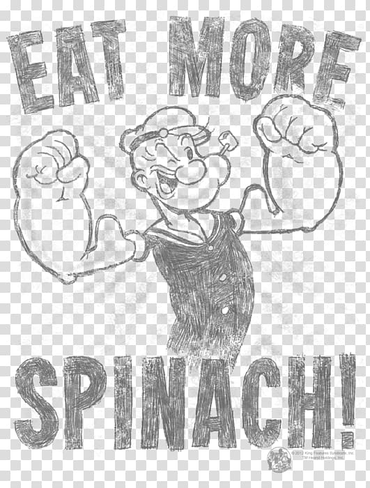 Popeye: Rush for Spinach T-shirt Top, T-shirt transparent background PNG clipart