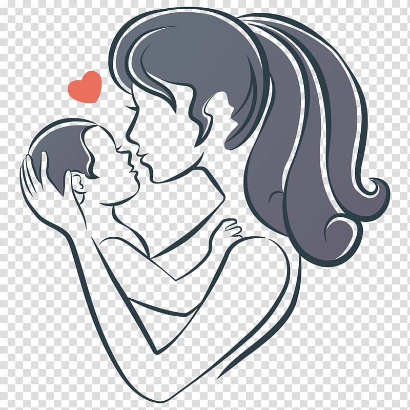 woman carrying child , Mother Infant Maternal bond Illustration, Maternal and child illustration transparent background PNG clipart