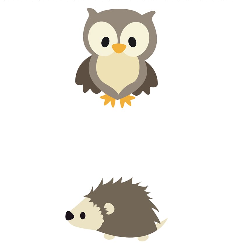 brown owl and hedgehog illustration, Squirrel Raccoon Woodland , hedgehog transparent background PNG clipart