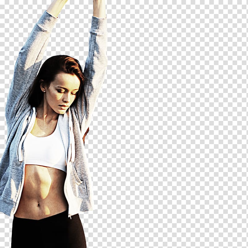 woman holding her hands up, Sport Woman Standing transparent background PNG clipart