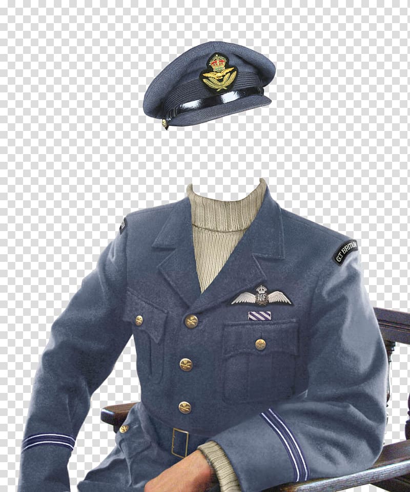 Second World War Military uniform Captain, pilot transparent background PNG clipart