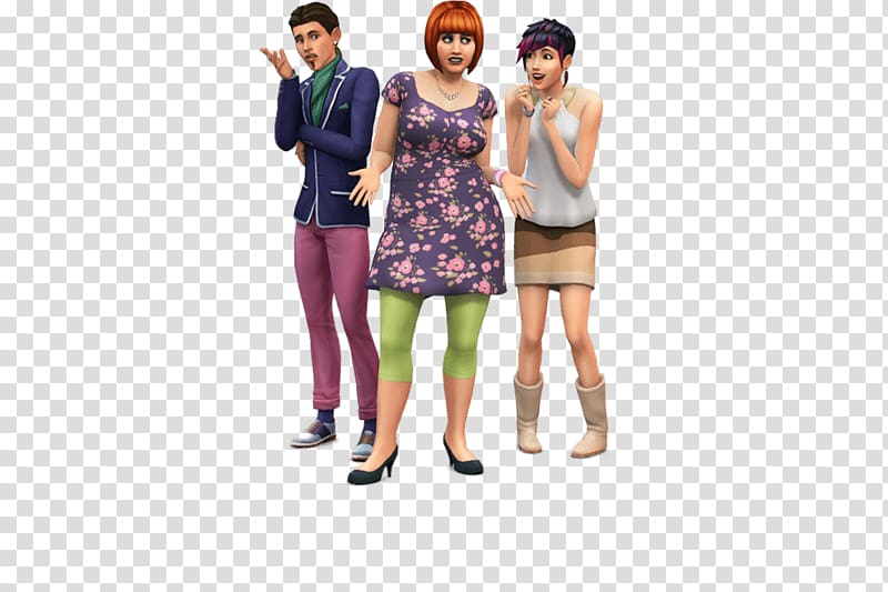 three man and women characters, The Sims 3 Friends transparent background PNG clipart