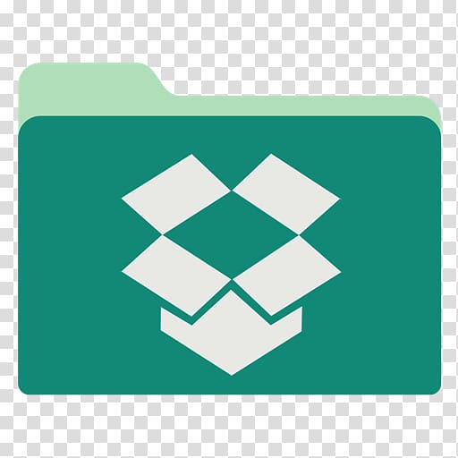 green Dropbox folder logo, grass angle square, Dropbox transparent background PNG clipart