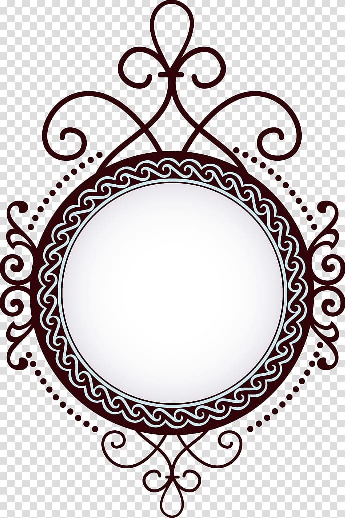 creative design flower border corrugated inner circle icon transparent background PNG clipart