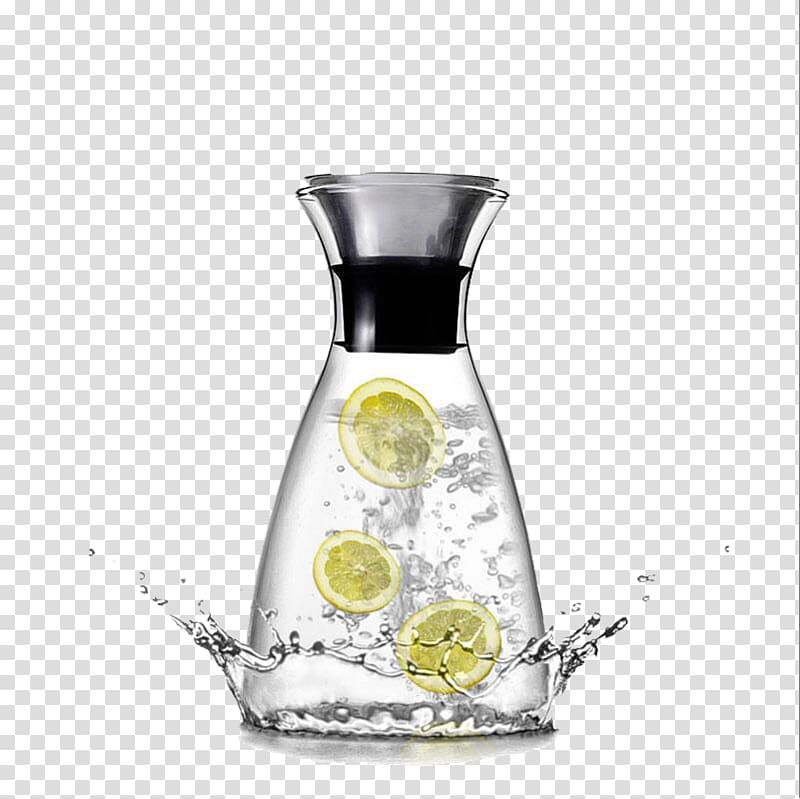 Glass Teapot Jug Cup Stainless steel, Lemonade cup cold water transparent background PNG clipart