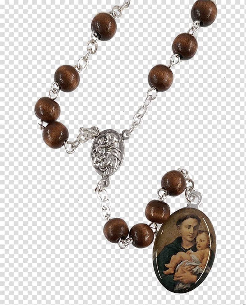 Necklace Rosary Bead Holy card Bracelet, necklace transparent background PNG clipart