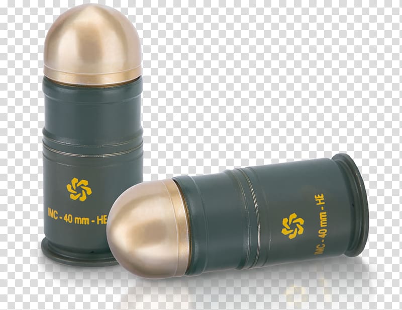 40 mm grenade Ammunition Indumil Grenade launcher, ammunition transparent background PNG clipart