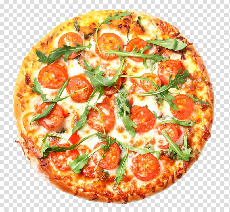 cheesy and tomato pizza, Pizza Italian cuisine Vegetarian cuisine Menu Restaurant, Pizza transparent background PNG clipart