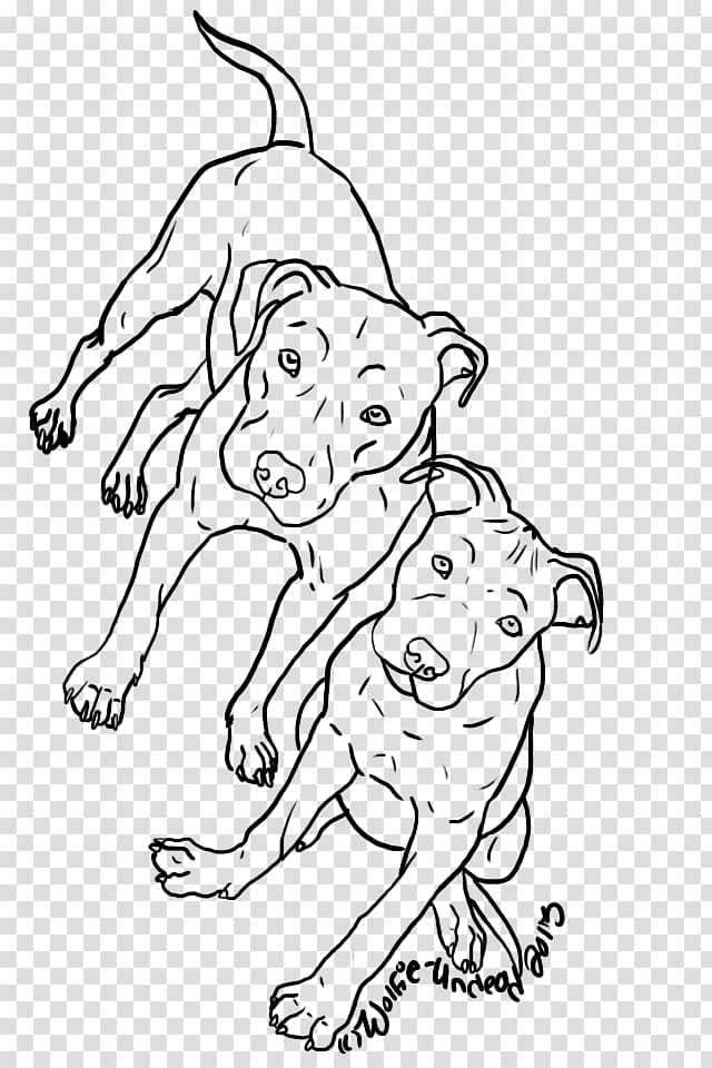 Line art Dog breed Color, pitbull Dog transparent background PNG clipart