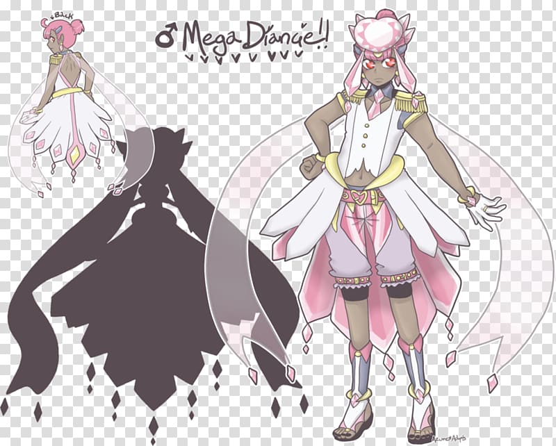 Diancie Pokémon Omega Ruby and Alpha Sapphire Pokémon Sun and Moon Moe anthropomorphism, B boy transparent background PNG clipart