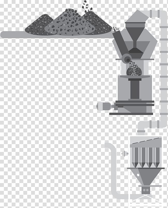 Silo Cement Crusher Limestone Factory, roller grind transparent background PNG clipart