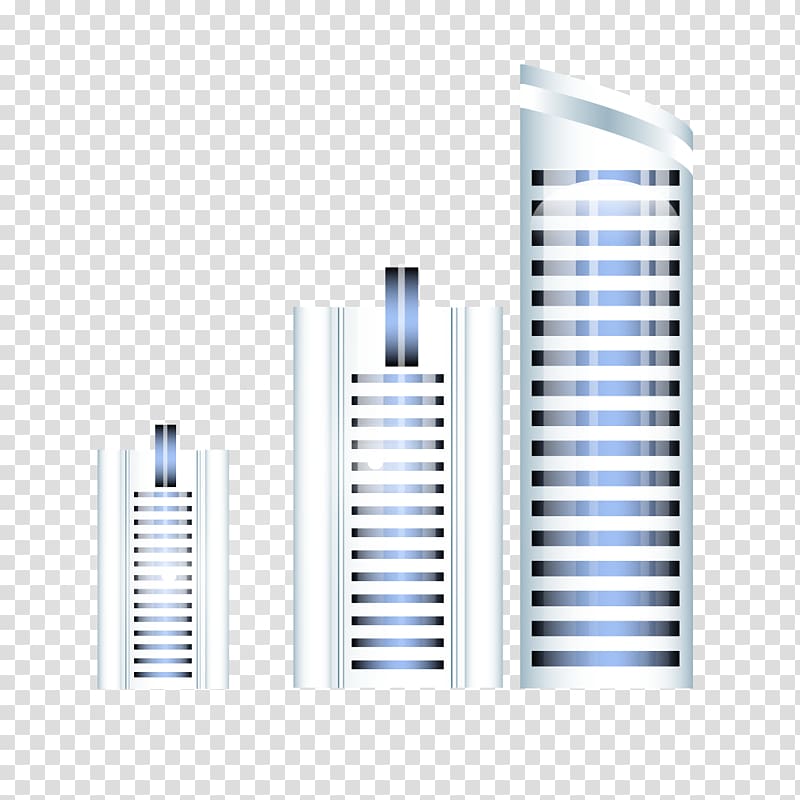 three white high-rise buildings , Building model transparent background PNG clipart