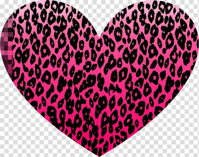 Animal print Leopard Heart, leopard transparent background PNG clipart