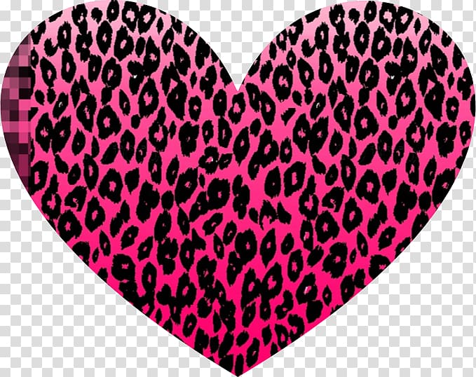 Leopard heart on a transparent background Vector Image