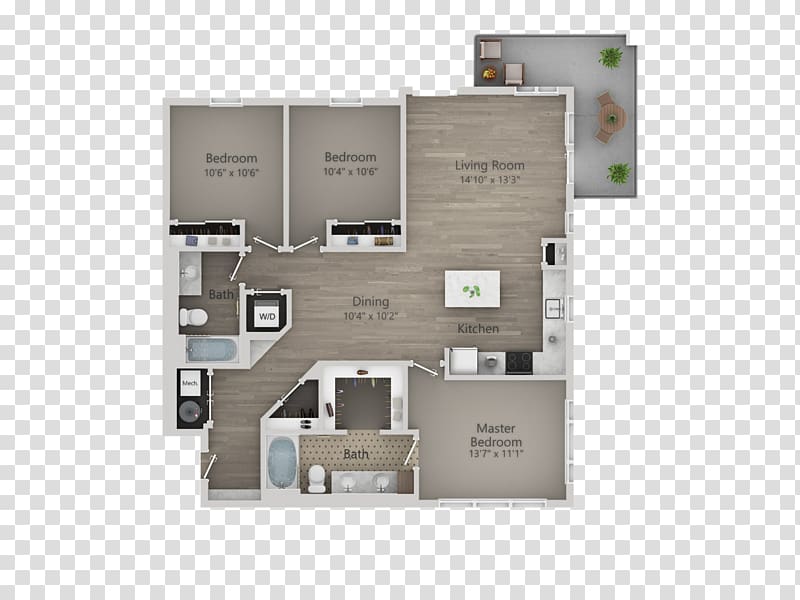 Bedroom Veranda Apartments Floor plan, apartment transparent background PNG clipart